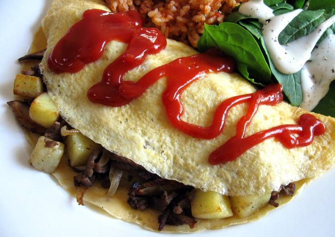 Omlet Beef and Potato 